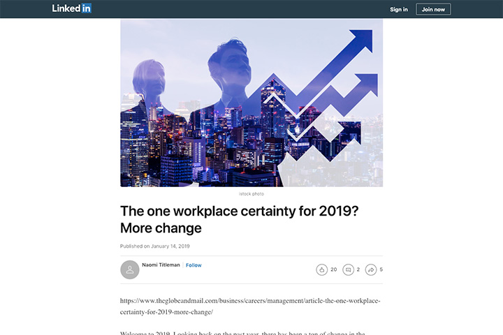 The one workplace certainty for 2019? More change