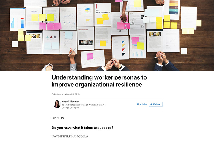 Understanding worker personas to improve organizational resilience