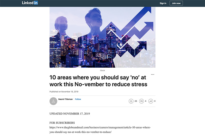 10 areas where you should say 'no’ at work this No-vember to reduce stress