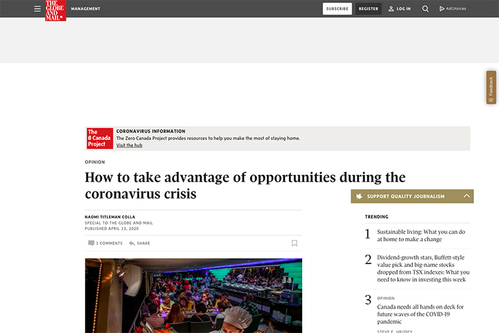 How to take advantage of opportunities during the coronavirus crisis
