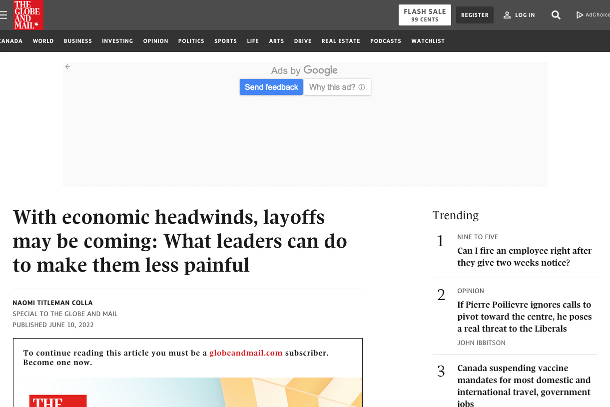 With economic headwinds, layoffs may be coming: What leaders can do to make them less painful