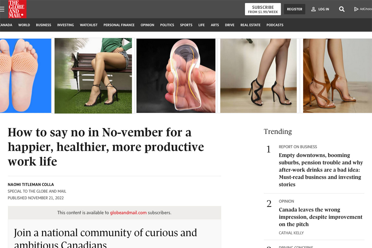 How to say no in No-vember for a happier, healthier, more productive work life
