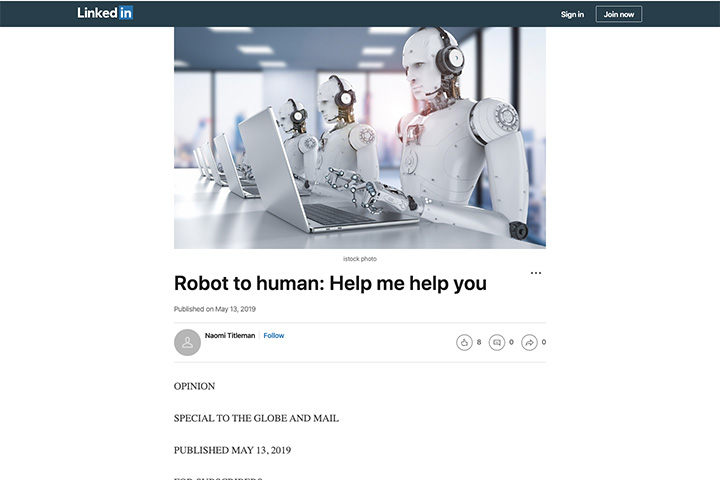 Robot to human: Help me help you